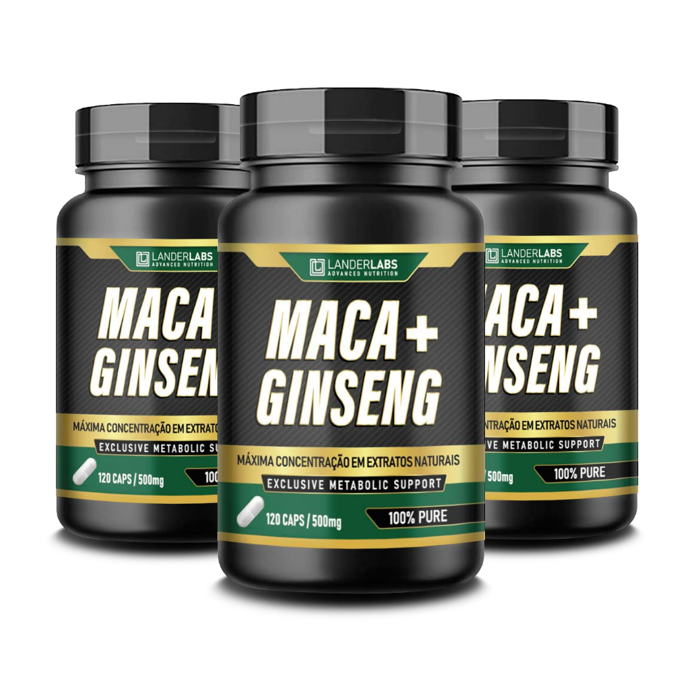Maca + Ginseng LanderLabs 500mg – 120 cápsulas