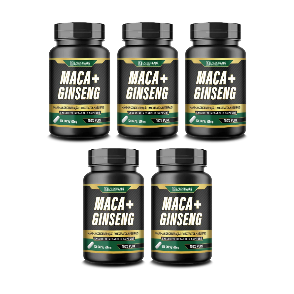 Maca + Ginseng LanderLabs 500mg – 120 cápsulas