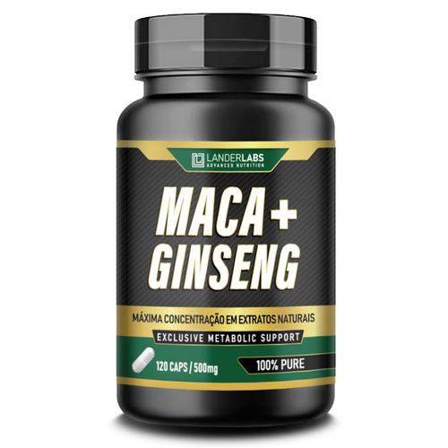 Maca + Ginseng LanderLabs 500mg – 120 cápsulas